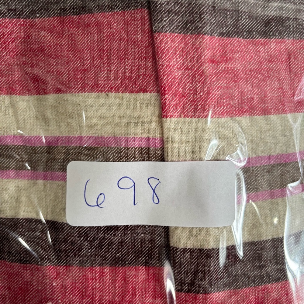 Ann Taylor Loft Womens Cut Out Back Linen Blend Striped Dress Size 8 Beige Pink - Picture 8 of 8